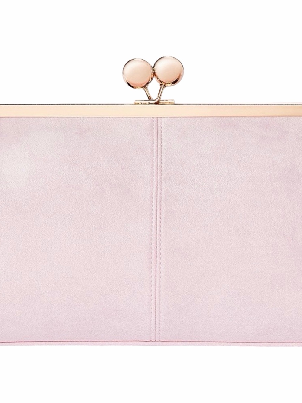 a new day Suede Kiss Lock Clutch Bag - 7” x 13.5” x 5” - Pink - Picture 5 of 11